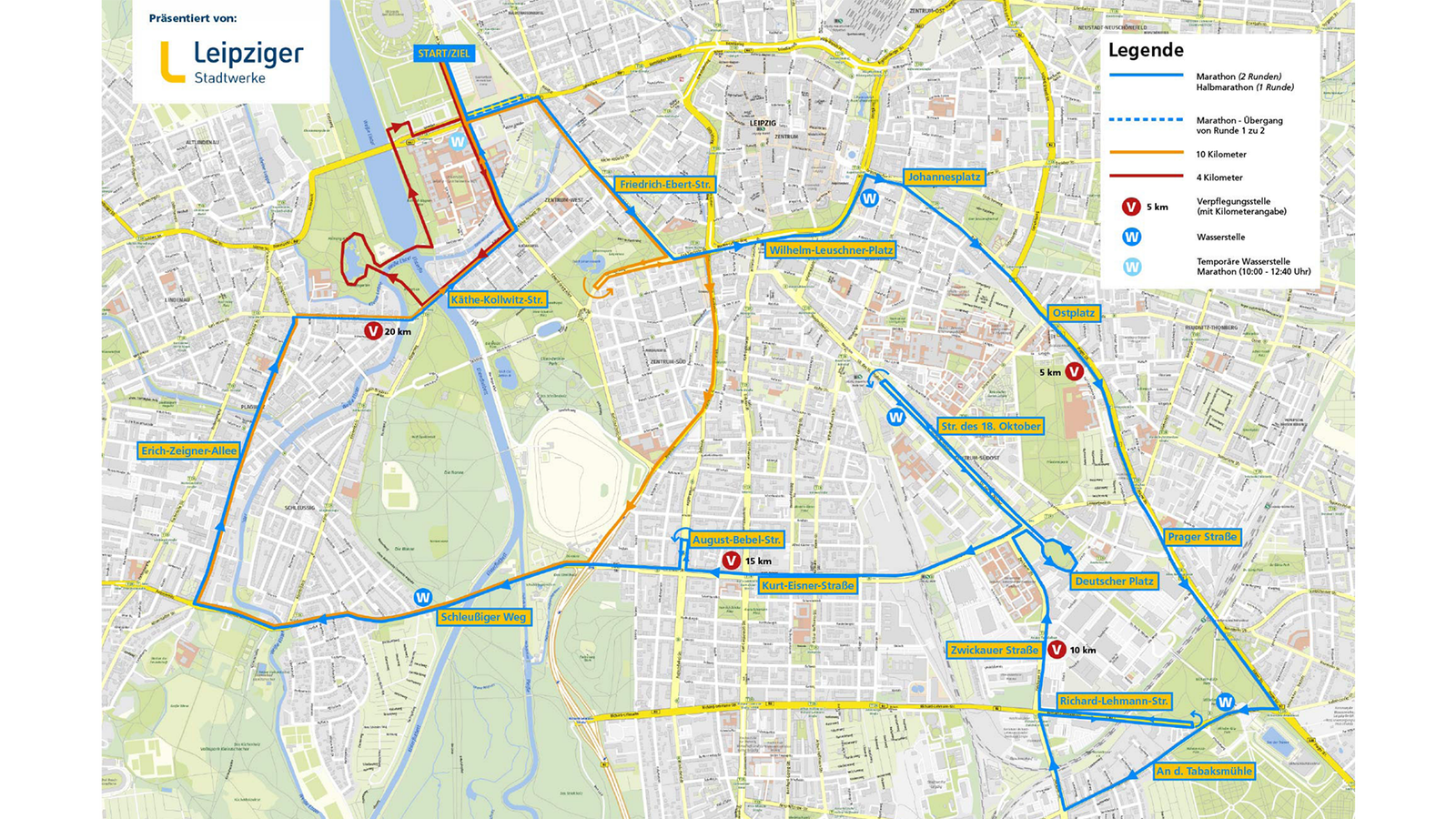 Leipzig Marathon Strecke 2026