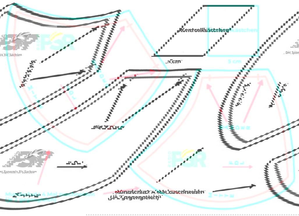 Schnittmuster Mundschutz